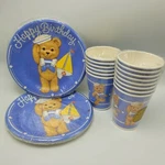 Sailor Teddy Bear Birthday Party Plates Cups Blues 16 Sailboat Vintage Hallmark Open. Price: $14.95.