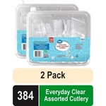 192 Count Disposable Clear Cutlery Set Spoons Knives Perfect Events Pack New. Price: $44.55.