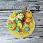 Our America Candle Toppers Jar Cover 3" Fall/autumn Cornucopia Pumpkins Ne 434 Used. Price: $12.99.