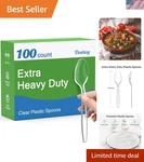 100 Count Clear Plastic Spoons Disposable, Bpa-free, Heat Resistant, Solid An... New. Price: $27.22.