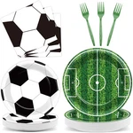 Qyeahkj 100 Pcs Soccer Party Plates Napkins Set Disposable New. Price: $29.13.