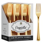Gold Plastic Forks Heavy Duty 120 Pieces Silverware D... New. Price: $48.35.