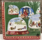 20 Vintage Ideal Home Range Christmas Snow Globe Paper Napkins Cocktail Nos Used. Price: $6.00.