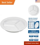 Durable 9-INCH Plastic Divided Plate For Hospitals And Homes Dishwasher Safe New. Price: $12.99.
