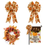 Alibbon 2PCS Fall For Wreaths, Thanksgiving Bows, Orange Pu... New. Price: $17.21.
