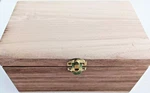 New Darice Unfinished Wood Craft Box With Clasp Size 8 1/4"X5 1/2"X4. Price: $9.67.
