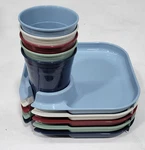 Great Farmhouse Square Plates And Cups (5 Pair Pack) New. Price: $17.99.
