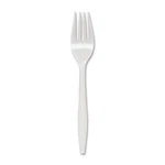 Genuine Joe Medium Weight Fork - 1000/CARTON Polypropylene White (GJO20000). Price: $32.16.