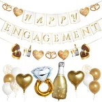 Pirese Happy Engagement Banner, Just Engaged Gold New. Price: $20.41.