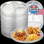 Umigy 100 Pcs Inch 3 Compartments Divided Plastic Plates Bulk Colorful Dispos New. Price: $72.13.