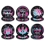 60PCS Music Birthday Paper Plates 9" Disposable Heavy Duty Karaoke Kpop Disco... New. Price: $18.59.