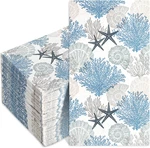 100PCS Guest Napkins Starfish Seashell Coral Disposable Paper Beach Them New. Price: $27.37.