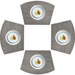 Homedge Pvc Placemat, Wedge Mats, Washable Vinyl Large, Linen Gray New. Price: $16.93.