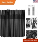 100PCS Flexible Plastic Straws,black Disposable Bendy Party Fancy Straw... New. Price: $20.64.