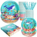 Under Sea Birthday Party Supplies Decorations, Ocean Theme Paper Plates A... New. Price: $31.77.