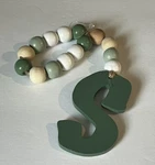 Monogram Green Wooden Letter Beads Hanging Table Decoration New. Price: $11.00.