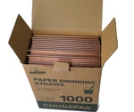 Chunspak 7.75" Long Rose Gold Disposable Paper Drinking Straws 1000 Ct Bulk Open. Price: $14.99.