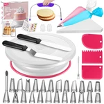 Syntus 65 Pcs Cake Decorating Kit With Stand Turntable, Rose Pink New. Price: $30.51.