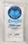 Vintage Duni Tablecover Ivory 50"X108" Water Repellent Rich Silky Feel New. Price: $10.95.