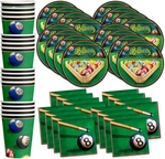Billiards Party Supplies - Pool Table Plates And Napkins Adult Birthday New. Price: $30.88.