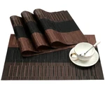 Shacos Placemats Set Woven Vinyl Table 4, Ombre Coffee Black New. Price: $18.99.