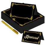 Chenkaiyang 100 Pcs Black Place Cards And Gold Pen For Weddings, Name New. Price: $14.76.