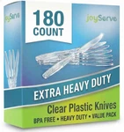 Plastic Knives Clear Heavy Duty Heat Resistant Bpa-free Disposable 180 Pack New. Price: $24.54.