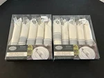 Lot Of 2 Lillian Pre-rolled Cutlery And Napkin Set Silver 10 Pack For Party New. Price: $29.99.