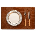 Jovono Set 6 Faux Leather Placemats, Pu Table Waterproof, Stain Resista New. Price: $43.66.