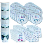 Two Cool Winter 2ND Birthday Party Supplies Set For 16 Guests Tableware New. Price: $32.90.