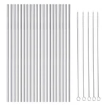 Okgd 25 Piece Set Stainless Steel Straws Ultra 10.5 Inch(straight), Silver New. Price: $14.43.