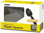 Posate Heavyweight Plastic Spoons, Black, Pack Of 100, New. Price: $16.89.
