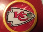 Kansas City Chiefs Nfl Football Round Paper Dinner Plates, 18 Ct ,7", Red Yellow New. Price: $9.99.