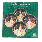Folk Snowman Holiday Dinner Plates Susan Winget Tiny Flakes 10.5" Set Of 4 Read New. Price: $44.95.