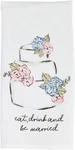 Mud Pie Eat Drink Cotton Hand Towel; 26" X 1/2" 16.5 Inches, New. Price: $16.82.