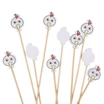 Bamboomn White Chicken Cocktail Appetizers Toothpick Stirrer Stick New. Price: $59.75.