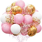Oumuamua 62PCS Pink Gold Confetti Latex Balloons Kit 12 Inch White ... New. Price: $29.99.