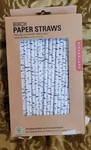 Kikkerland Paper Straws Birch Tree Bark Pattern Open. Price: $14.00.