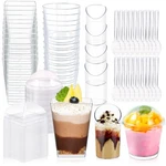 Alexpre 400 Pack 3OZ 5OZ Dessert Cups With Lids And Spoons, Styles Clear Plast New. Price: $54.40.