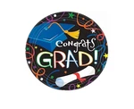 Amscan Cool Graduation Streamers & Confetti Round Plates Party Tableware, Paper New. Price: $16.99.