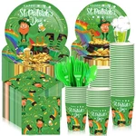 210 Pcs Happy St Patrick's Day Party Supplies Plates Napkins Cups Irish Shamr... New. Price: $36.00.