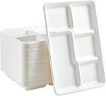 Vplus 100% Compostable 5 Compartment Paper Plates, Count (pack Of 1) New. Price: $49.40.