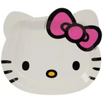 Unique White Hello Kitty Shaped Paper Plates 8.5X7.38IN Pack Of Fun Kids Party New. Price: $17.99.