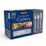 Kirkland Signature Crystal Clear Cutlery Assortment 360PC Premium Weight Wrapped New. Price: $36.97.