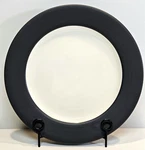 Noritake Colorwave Graphite Dinner Plate 10.5" Gray Rim Ivory Center Stoneware Used. Price: $28.99.