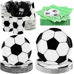 Durony 144 Pieces Soccer Paper Plates And Napkins Dinnerware Set New. Price: $30.51.