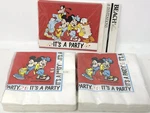 Vintage Walt Disney Party Supplies Mickey Minnie Mouse Napkins Invitations New!. Price: $17.99.