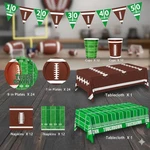 2026 Football Party Disposable Set Of 99 Serves 24 Game Plates Cups Napkins New. Price: $21.99.