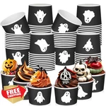 Chengu 60PC Halloween Snack Cups 9OZ Ghost Paper Dessert Bowls New. Price: $34.99.