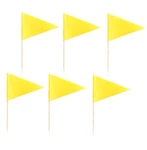 Javd Solid Yellow Toothpick Flags Small Mini Plain Color Triangle Stic... New. Price: $13.56.